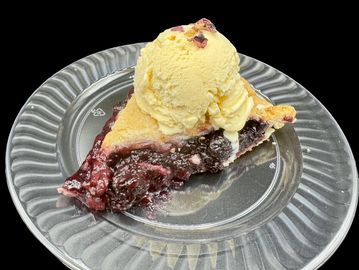 neighbor's mill berry pie a la mode at Delish