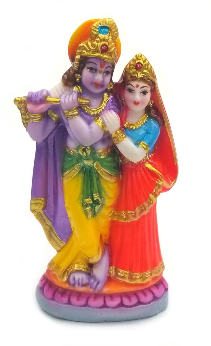 "Radha Krishna Marble Resin Statue"