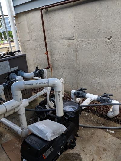 Swimming pool plumbing repair
