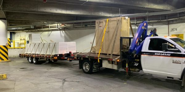 truck moving heavy equipment