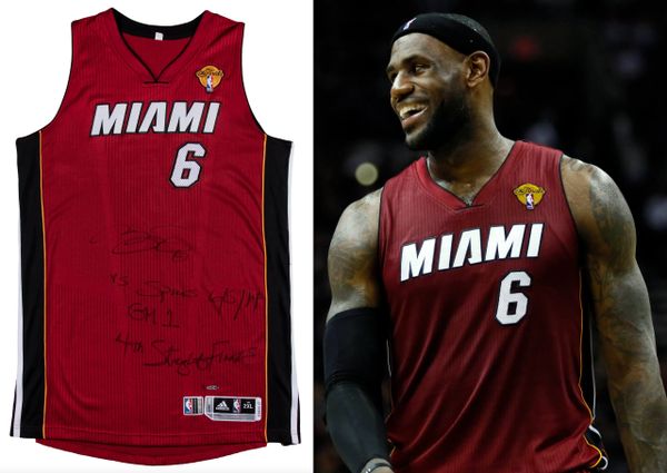 Jersey that Lebron James wore in infamous AT&T Center 'cramp game