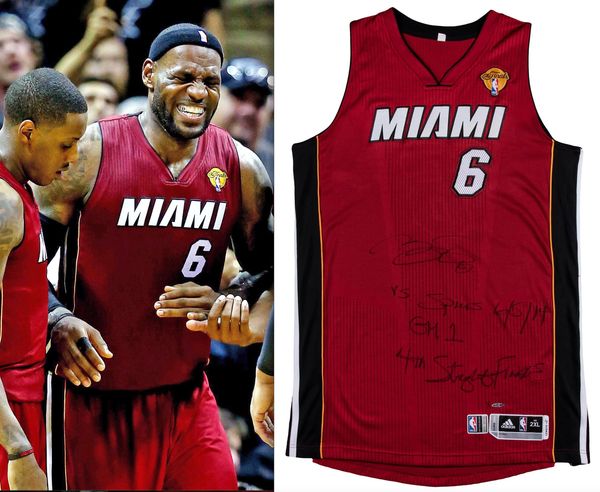 Jersey that Lebron James wore in infamous AT&T Center 'cramp game