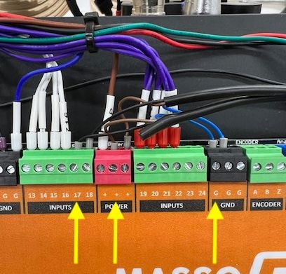 Tool setter wired to Input 17 Tool setter wired to Input 17