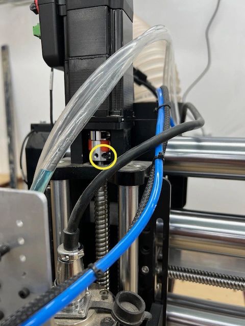 The set screw and bolt are accessible The set screw and bolt are accessible