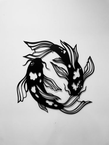 metal koi fish wall art 