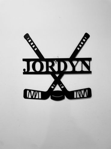 custom hockey name sign 
