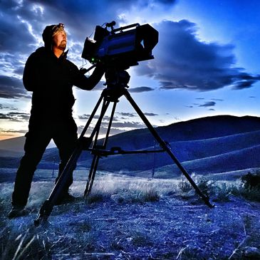 Luke Barnett Cameraman with a thermal camera the superhawk in mongolia filming for the BBC