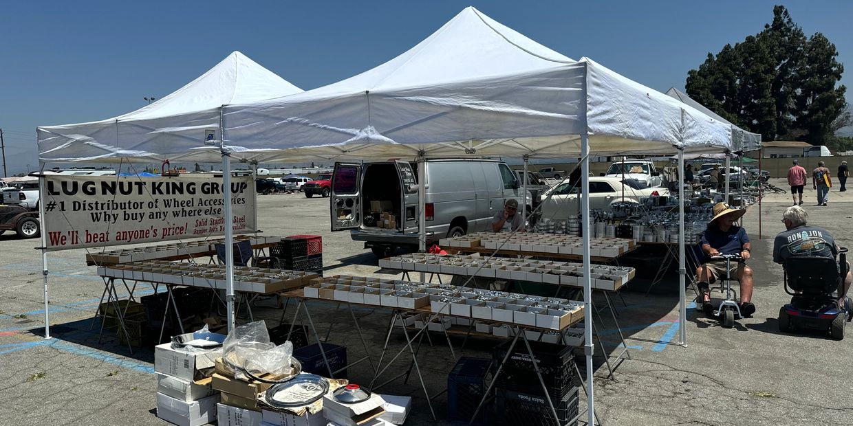 Our swap meet booth at car shows