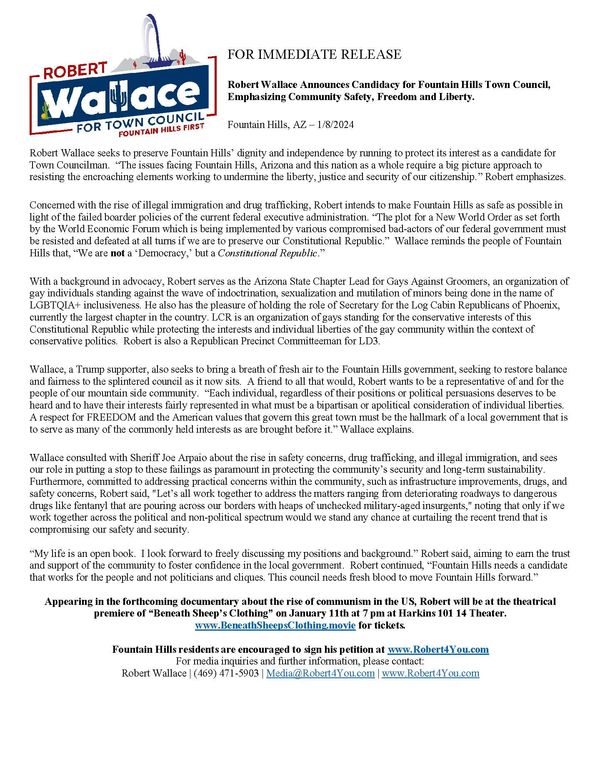 Robert Wallace Fountain Hills Town Council Beneath Sheeps Clothing