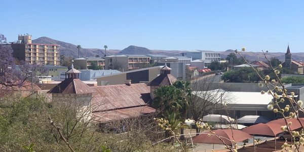 Central business district of urban Namibia