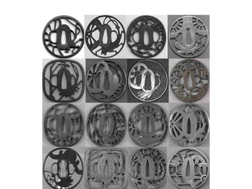 multiple Sukashi mantis tsuba picture