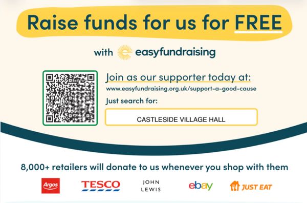 Easyfundraising for Castleside village hall