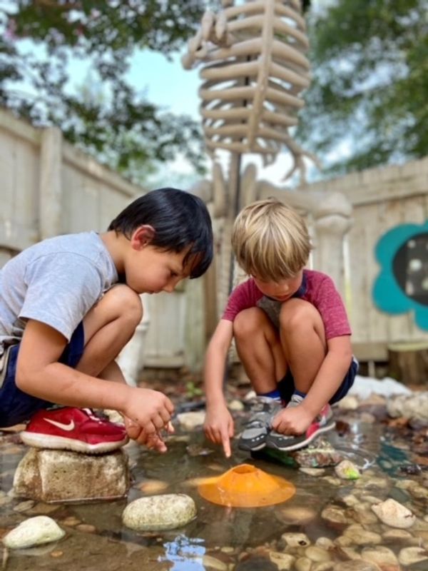 Kids playing in water