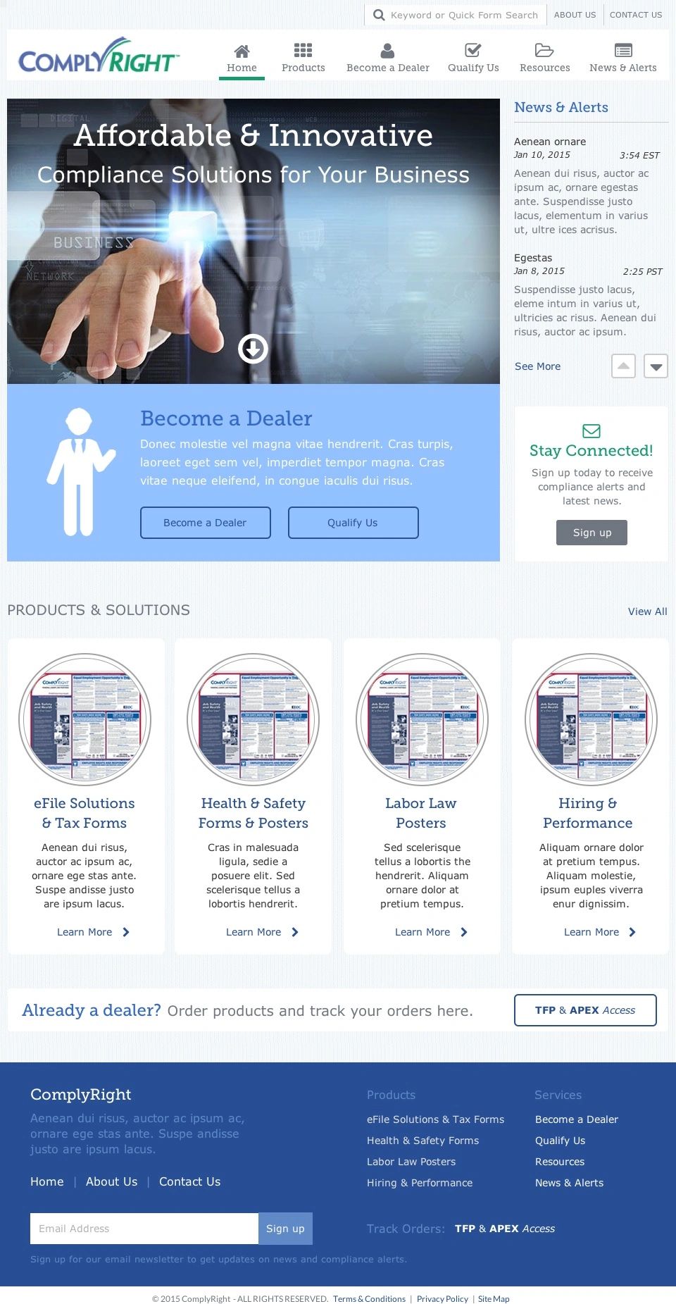 Homepage design concept