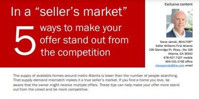 Screen shot of the infographic "5 Ways to make your offer stand out from the competition."