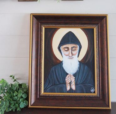 St. Charbel Makhlouf framed