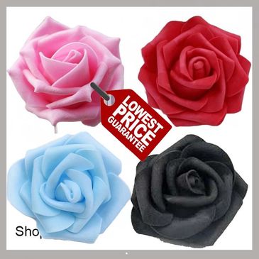 Premium artificial 6 cm foam rose flowers