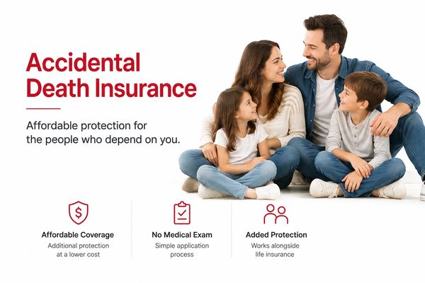 Illustration representing accidental death insurance and financial protection