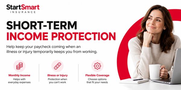 Illustration representing short-term disability insurance and income protection