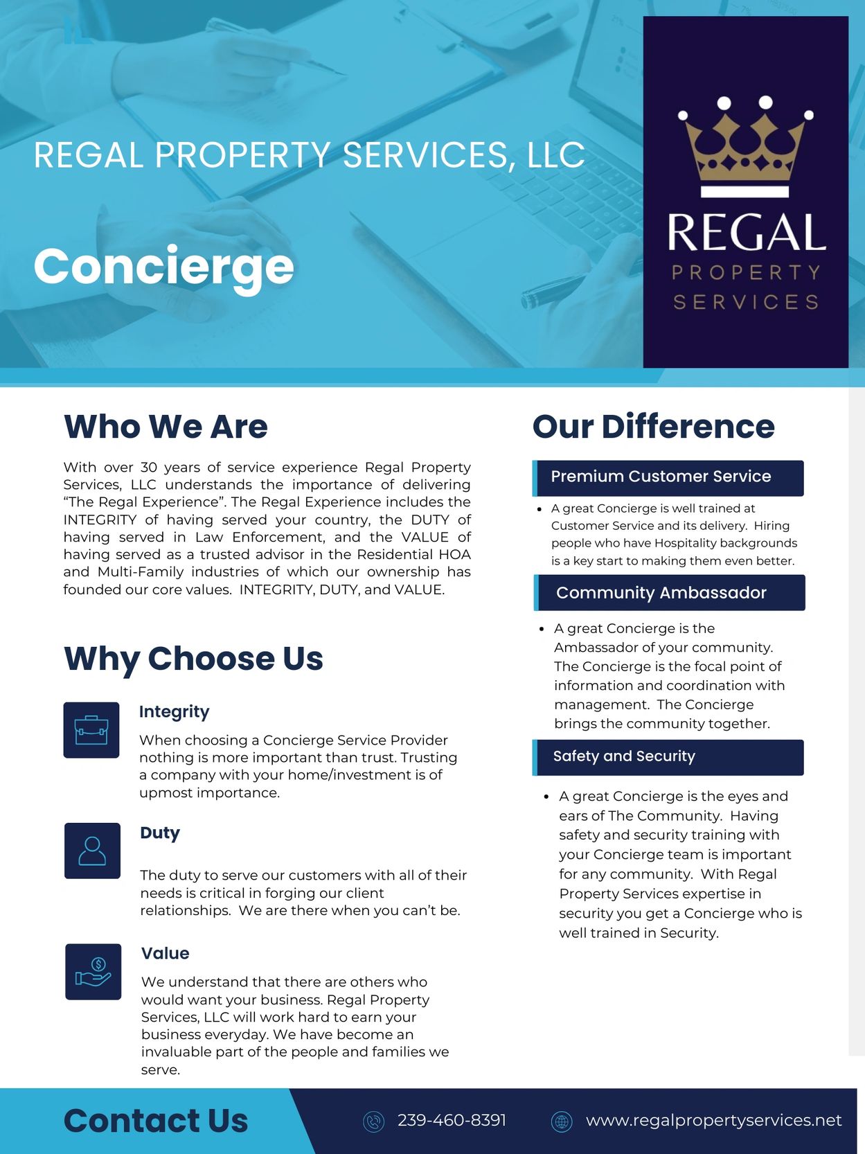 Regal Property Services Concierge