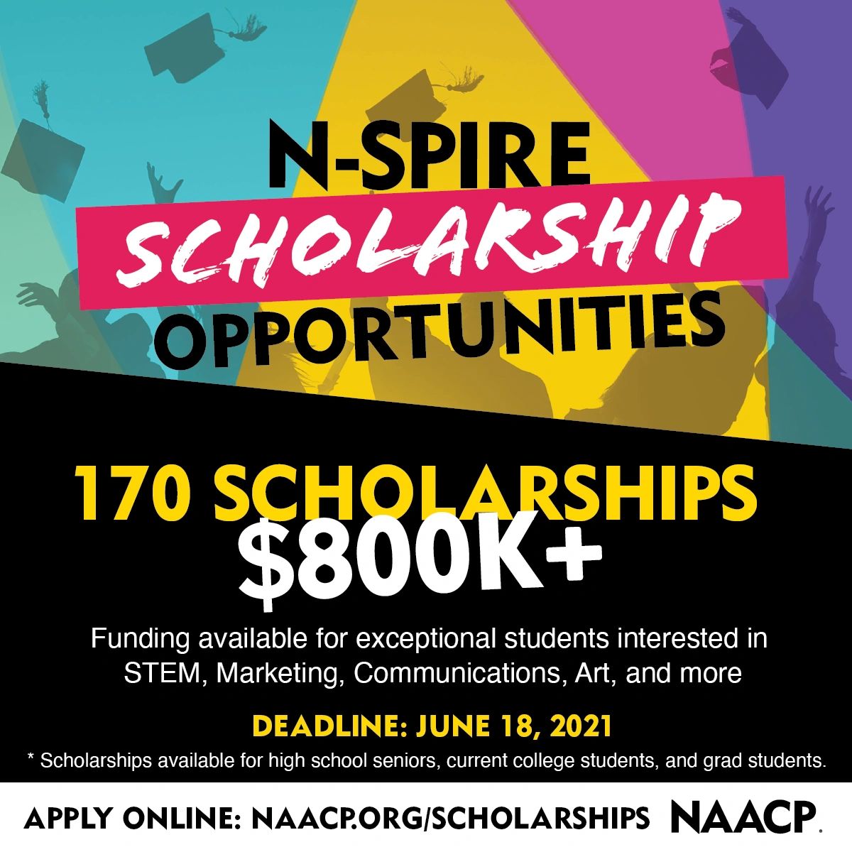 NAACPLA 800k in NAACP Scholarships now available
