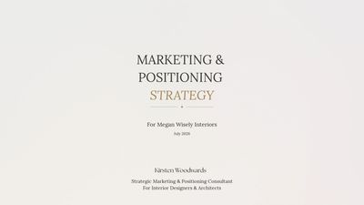 Marketing & Positioning Strategy for Interior Designers