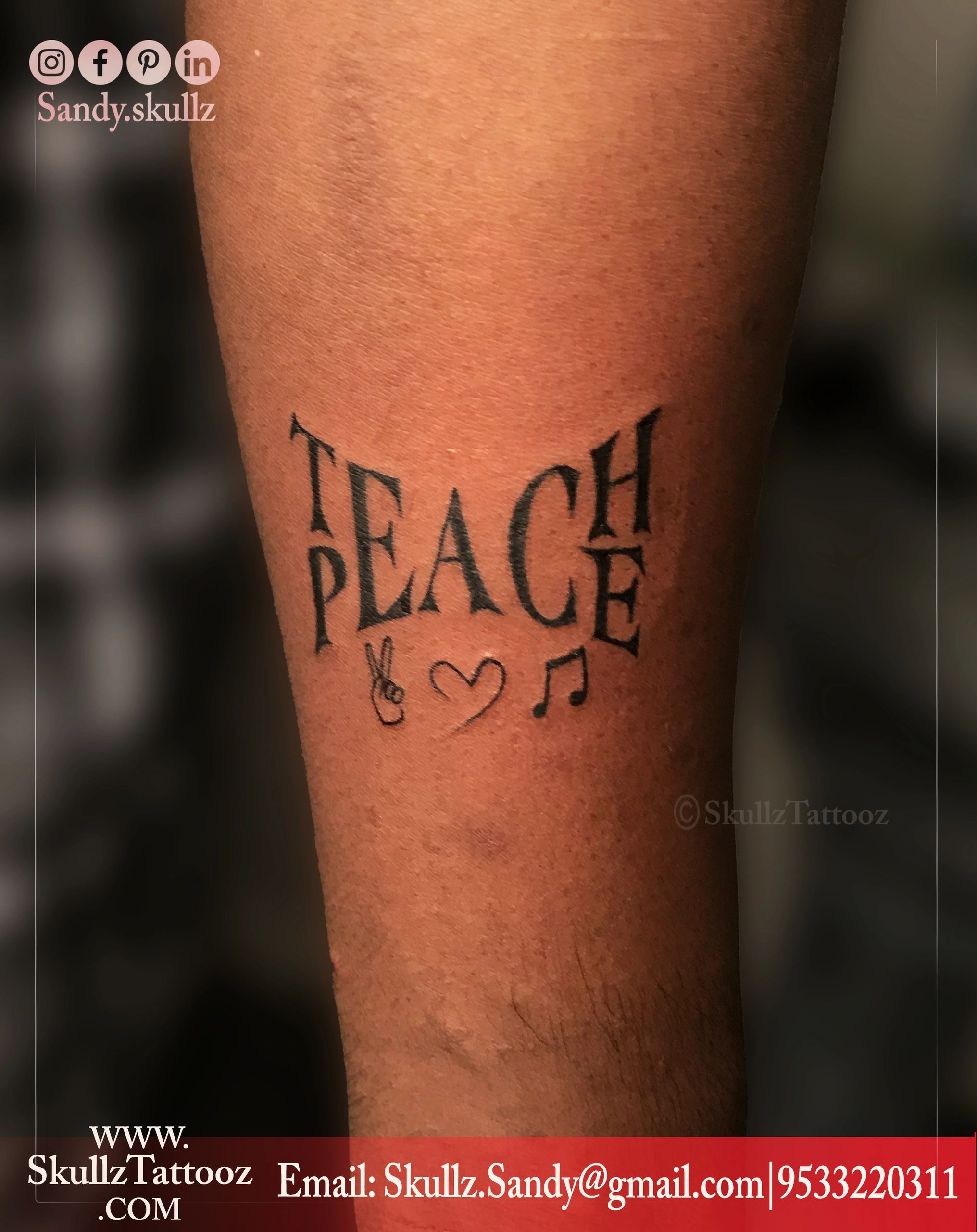 Teach Peace Manifestation Tattoo  Conscious Ink