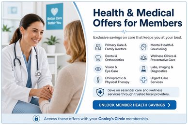 Doctor discussing health offers with a patient promoting member-exclusive medical savings.