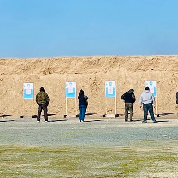 Group of people enjoying range day.