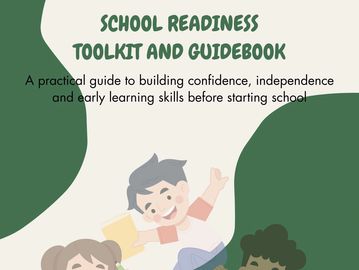 Cover of a School Readiness Toolkit and Guidebook for early learning skills.