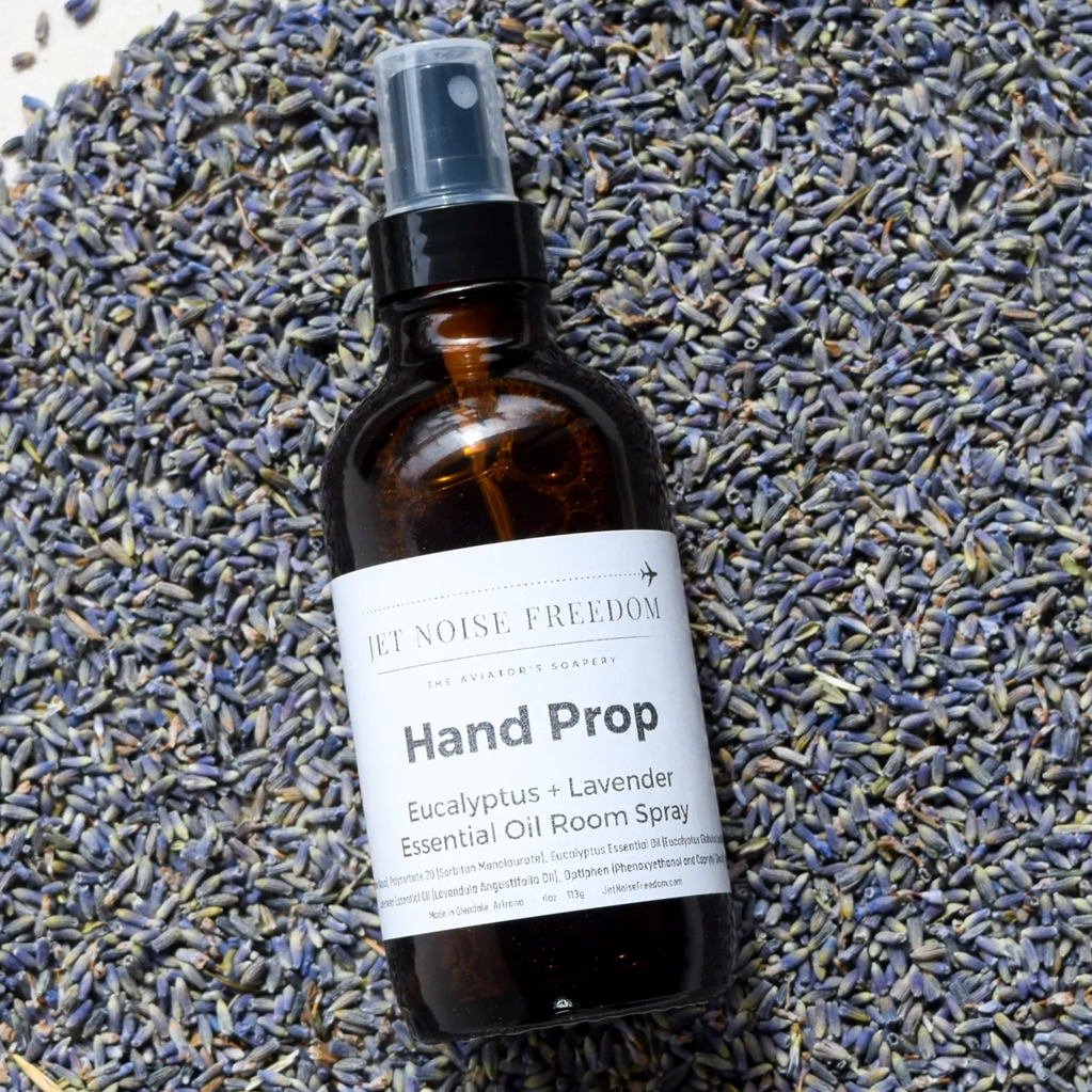 Hand Prop Room Spray
Eucalyptus + Lavender Essential Oil Jet Noise Freedom