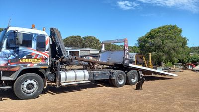 hiab equipped tilt slide truck