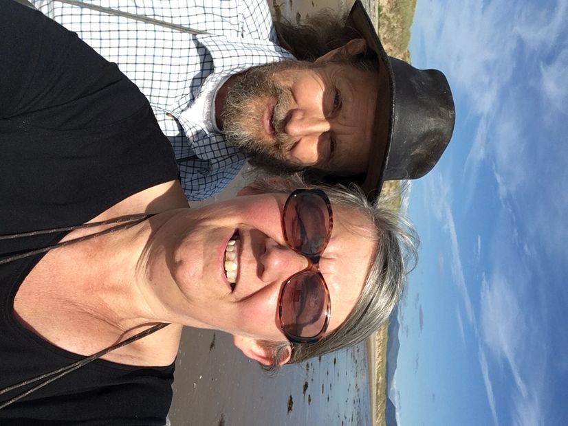 Vince and Sharon at Newborough beach 
