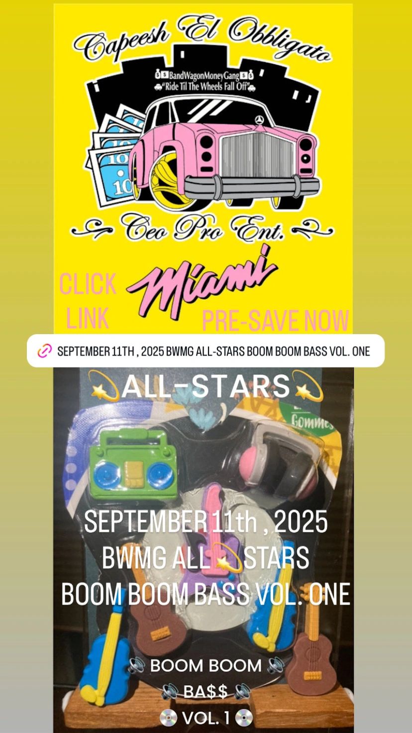 SEPTEMBER 11th, 2025
BWMG ALL💫STARS
🔊💥 BOOM BOOM BASS 🎸 VOL. ONE 🔊💥