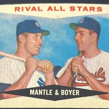 Rival All Stars Mantle & Boyer Baseball Trading Card