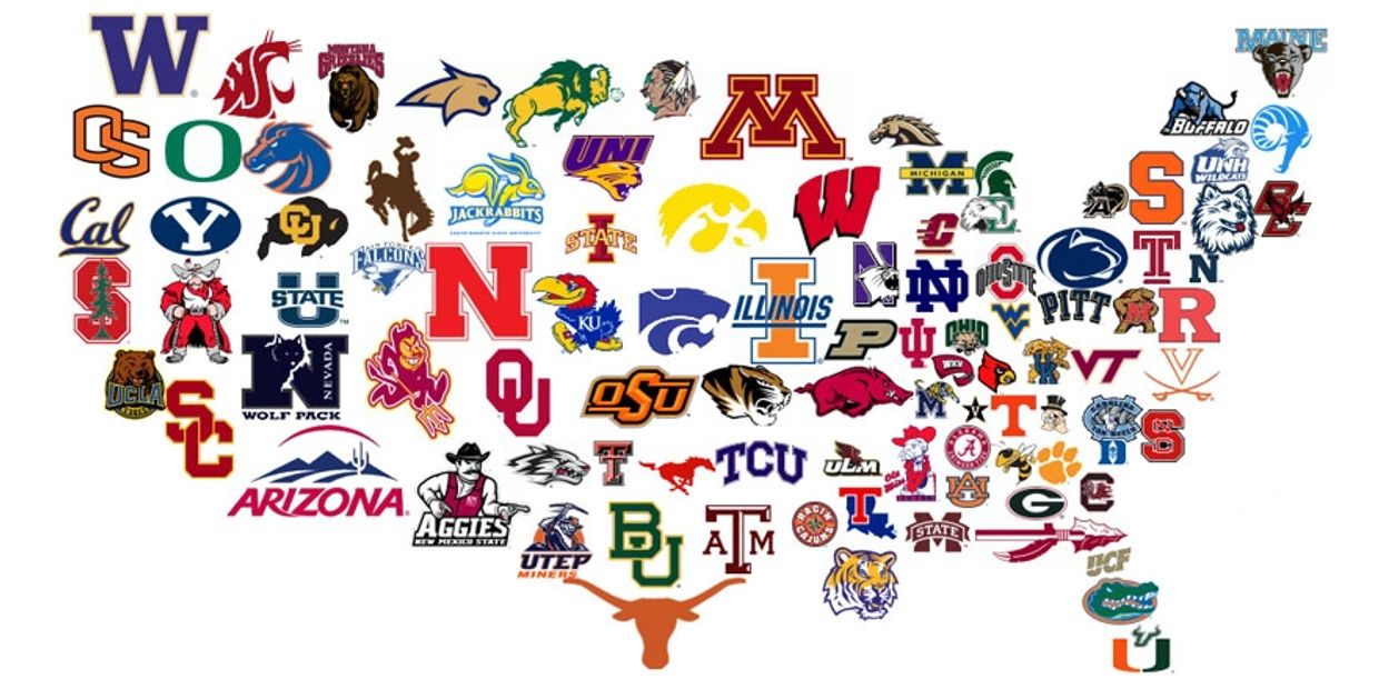 College logos of schools we are licensed to sell