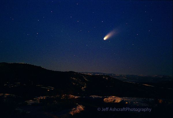 Picture captured of a shooting star