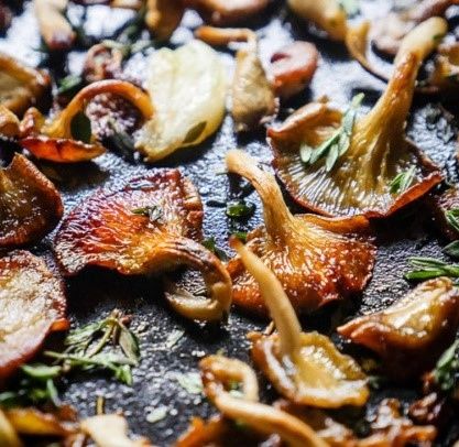Cooked button mushroom