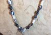 close up of sodalite necklace