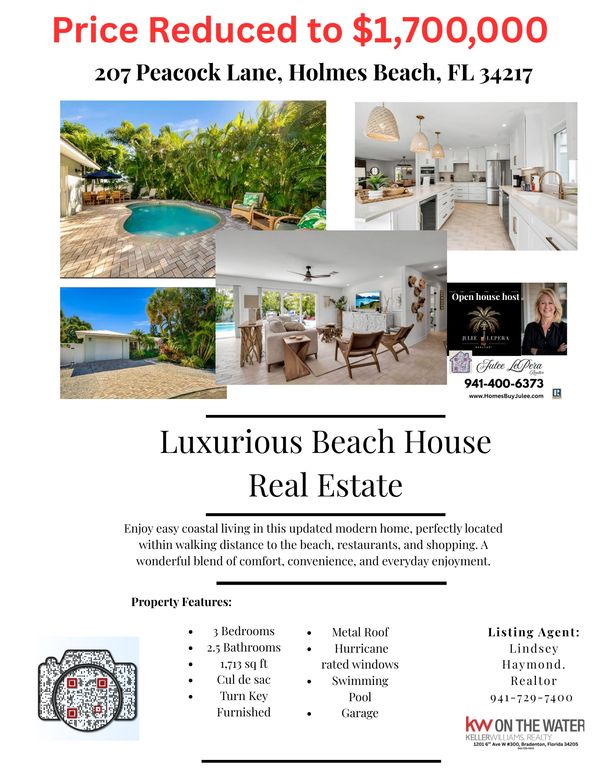 This completely updated home is offered with furniture and is in a weekly rental zone by the Gulf.