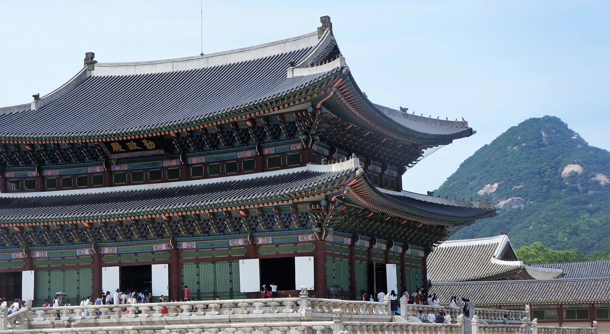 Chosun Dynaty Throne Room, Seoul, Looking North to DMZ, by William B. Brown