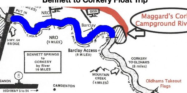 Niangua river 9 mile float trip map