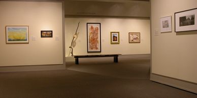 Artwork by Priscilla Steele displayed at the Cedar Rapids Museum of Art in Cedar Rapids, Iowa.