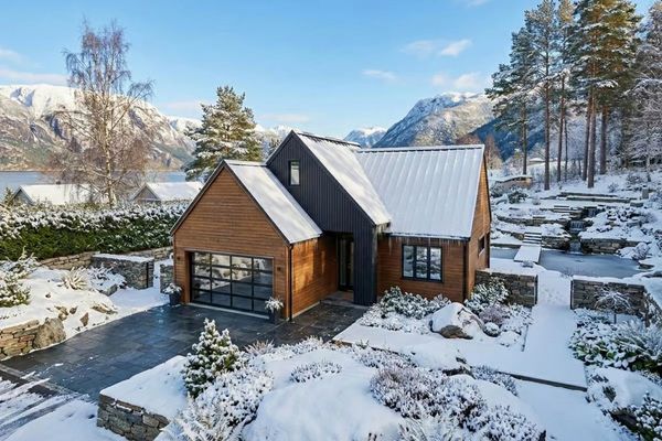 Home with Snow in background
