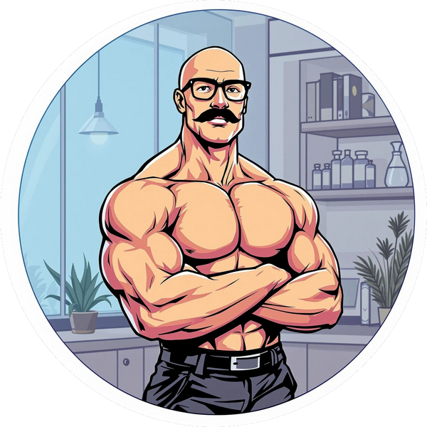 A man with glasses and mustache is posing for the camera.