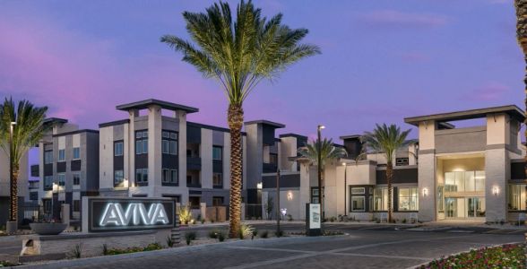 Multifamily apartment complex site concrete