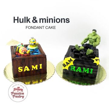 Twins Fondant Cake - Marvels - Minions  