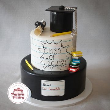 Graduation Cake Fondant Notebook