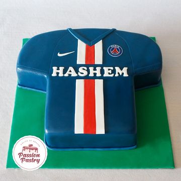 PSG Shirt Fondant Cake