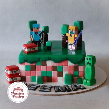 Minecraft Cake fondant